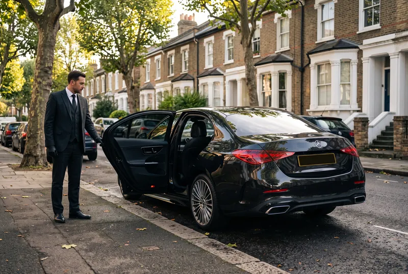 Mercedes-Benz C-Class on a residential London street